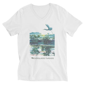 Open image in slideshow, Wings Over Water V-Neck Tee
